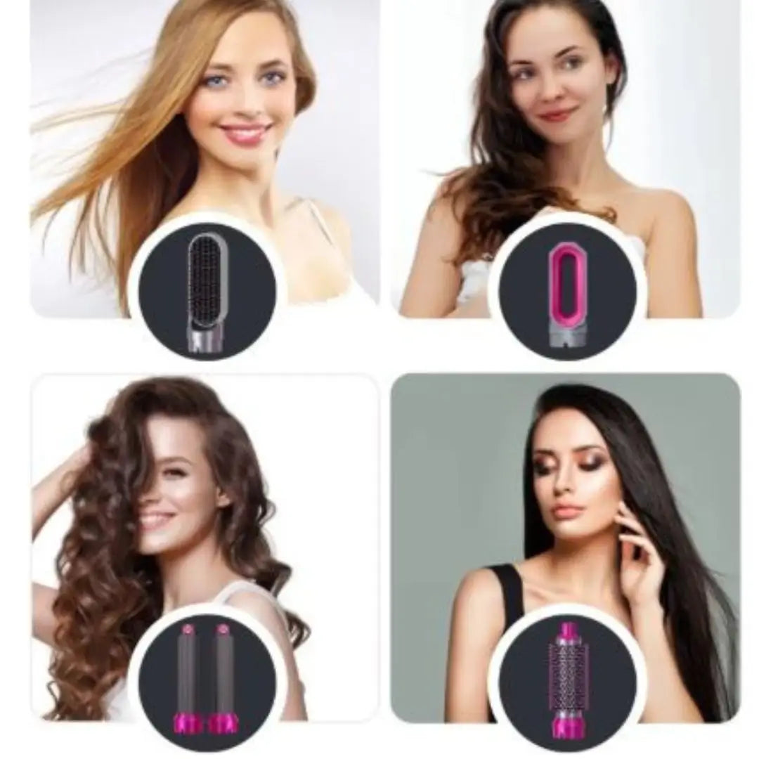 Cepillo secador 5 en 1, riza, alisa y moldea tu cabello