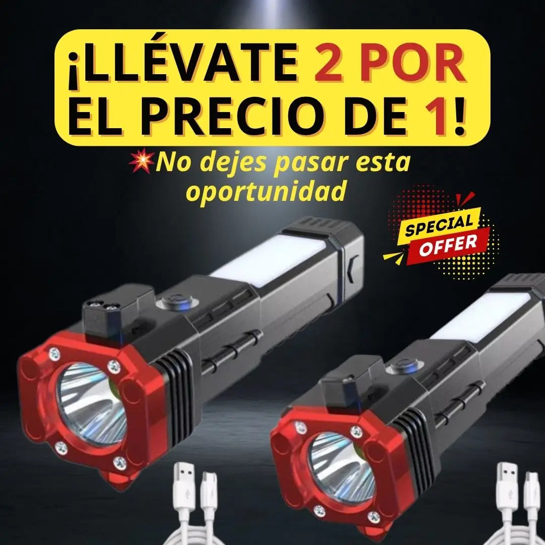 2X1 Linterna multifuncional: Tu aliada en emergencias