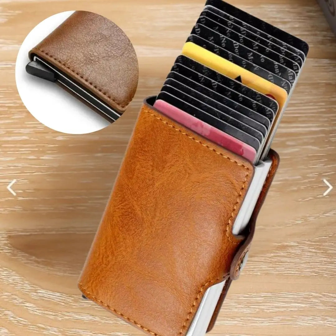 Billetera Tarjetero RFID Anticlonación, con expulsión automática