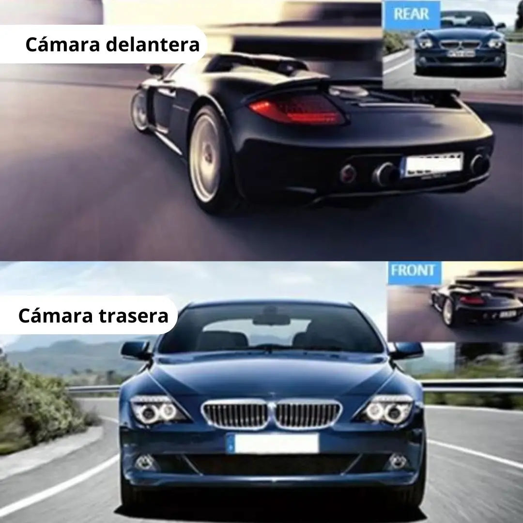 Retrovisor con doble cámara