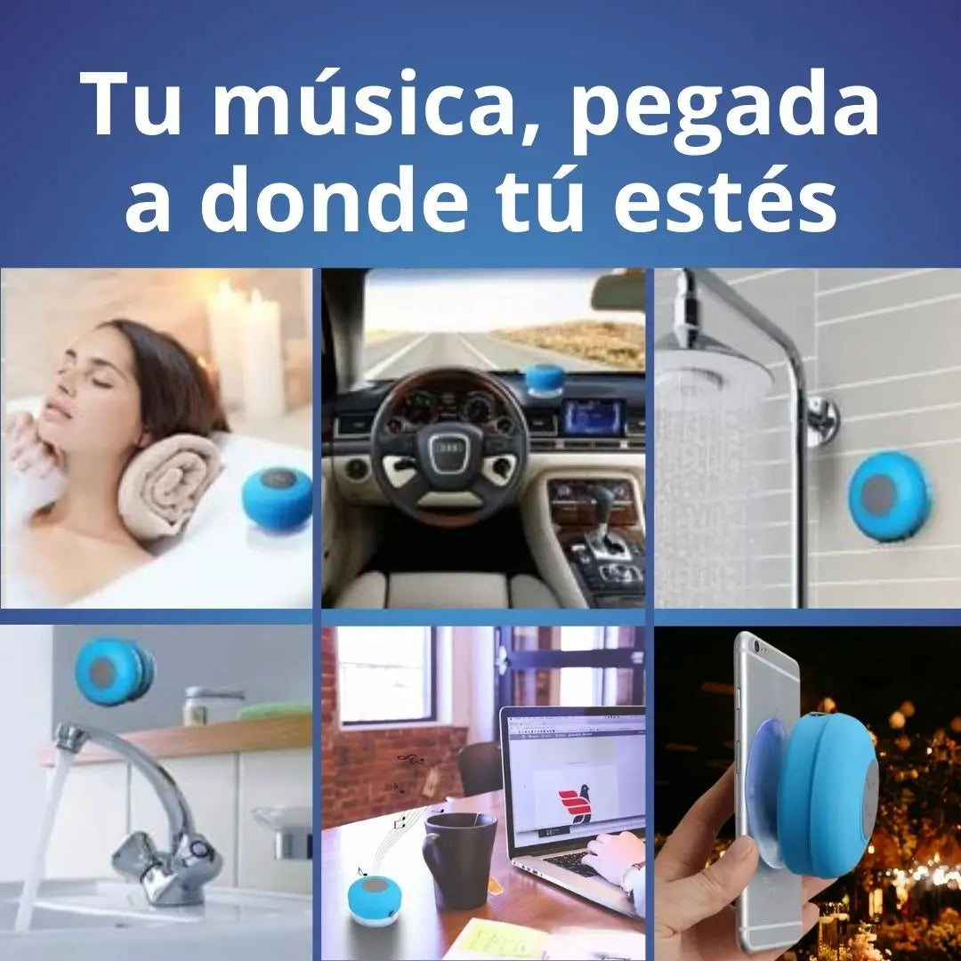 Parlante impermeable y portátil ideal para la ducha