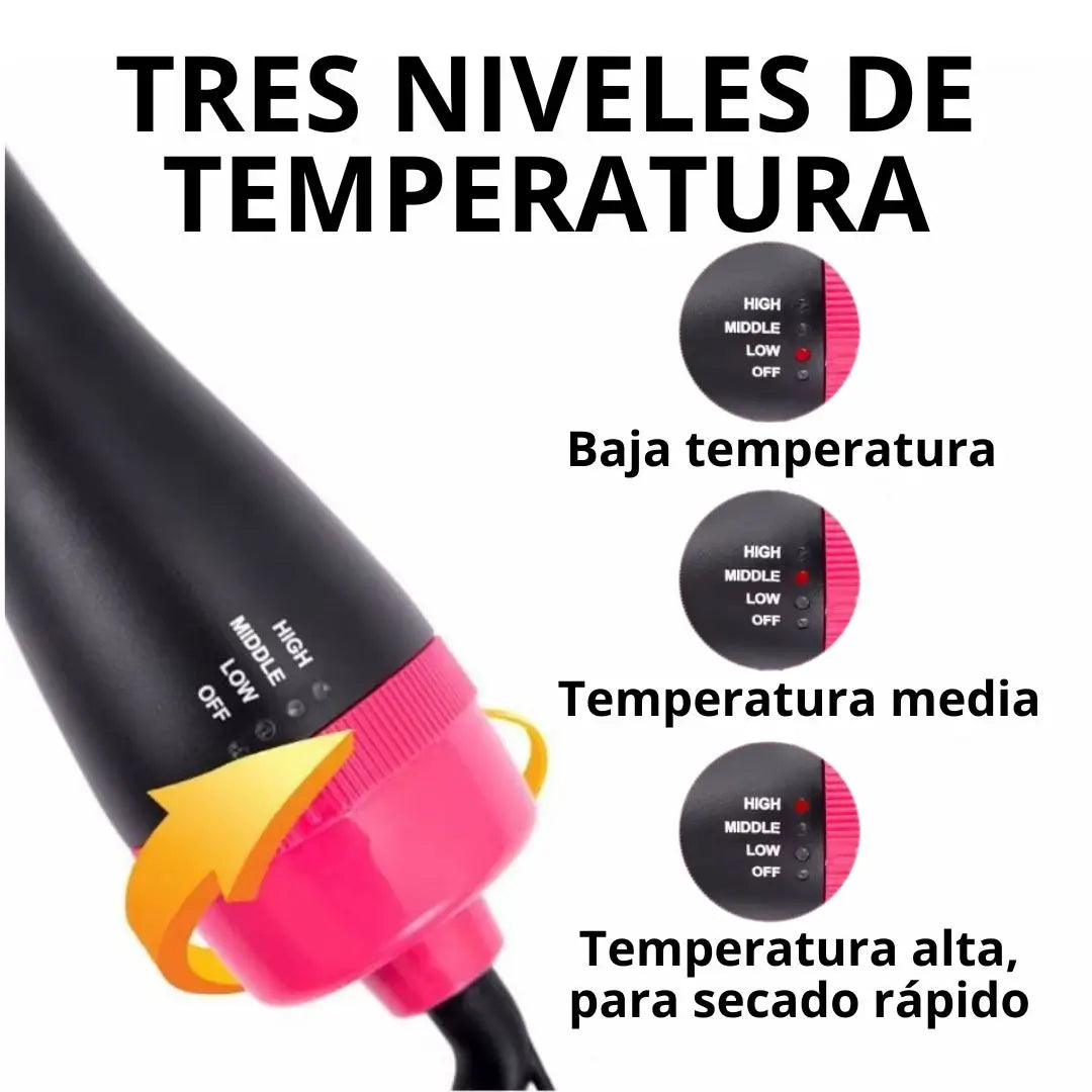 GlamPro Cepillo secador 3 en 1