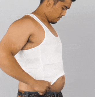 Camiseta con faja para hombres, alta compresión