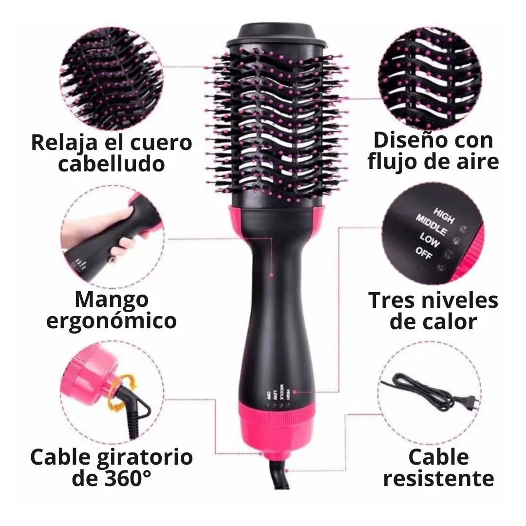 GlamPro Cepillo secador 3 en 1
