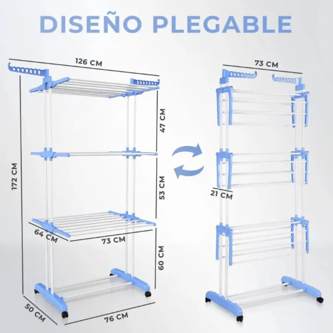 Tendedero de tres niveles plegable + Regalo