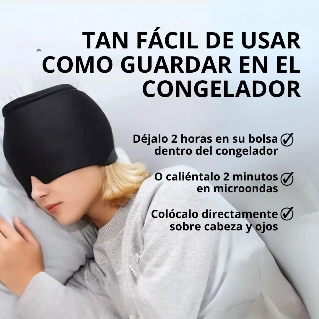 2X1 Gorro de gel antimigraña, alivia la tensión de forma natural