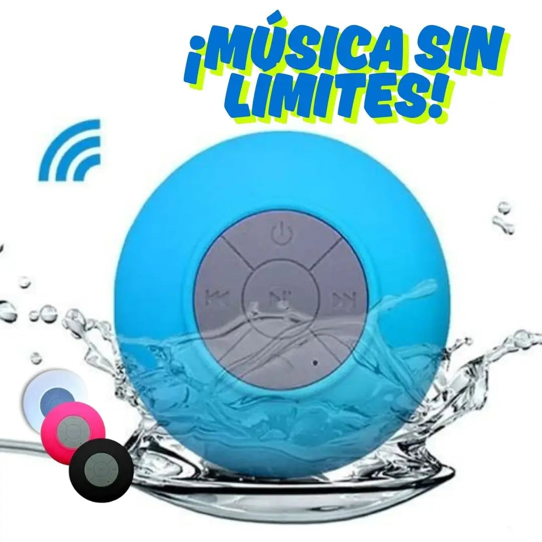 Parlante impermeable y portátil ideal para la ducha