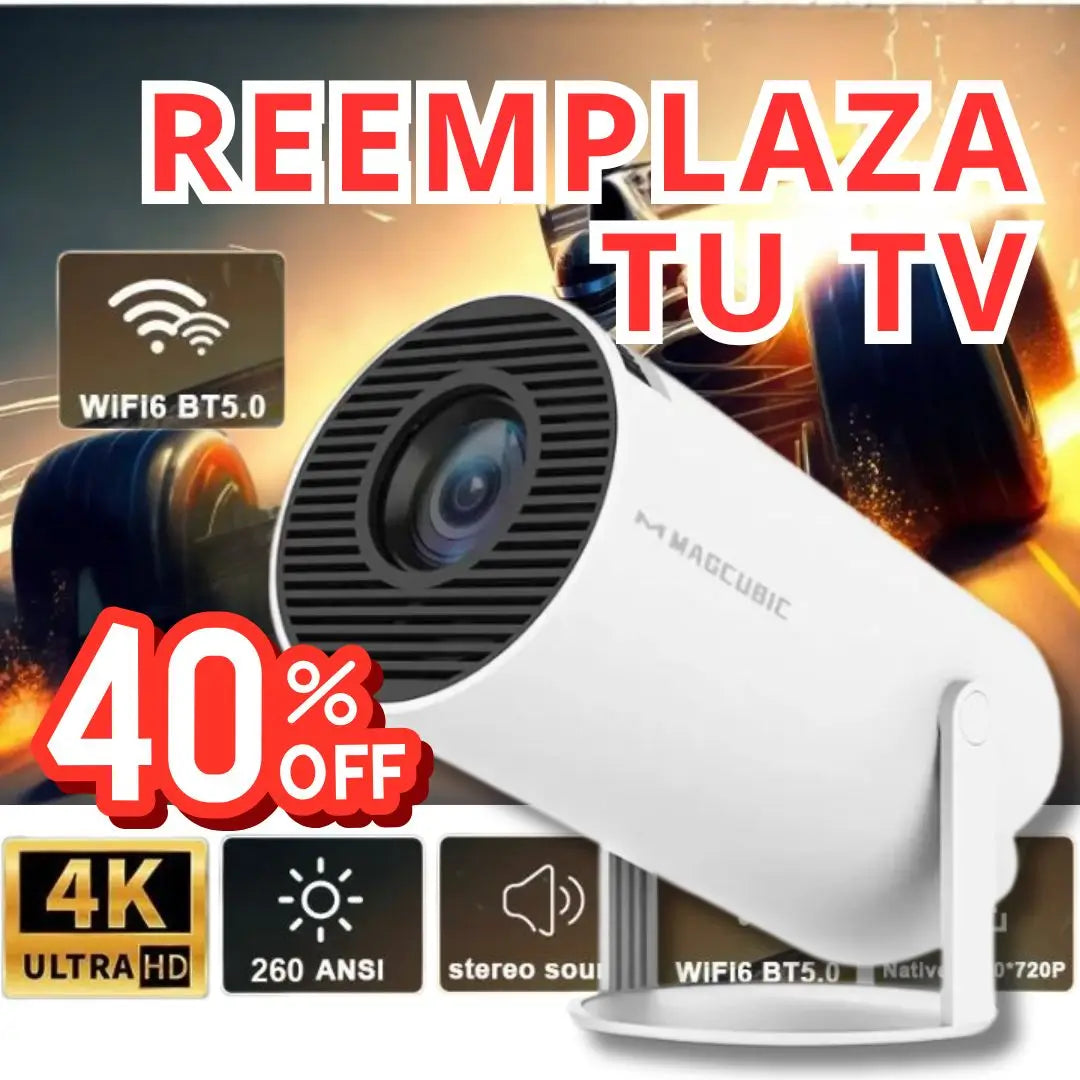 Proyector portátil 4K 40% de descuento