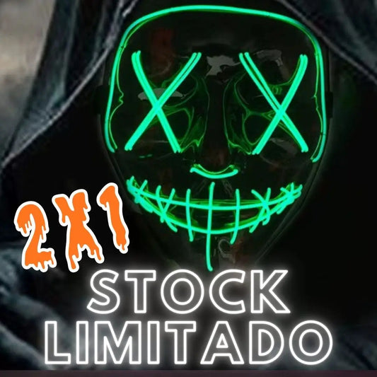 Mascara Led de la Purga 2x1 ¡Destaca en Halloween!