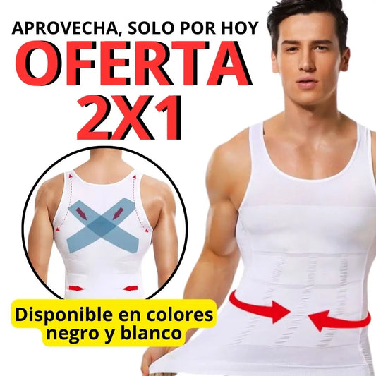 Camiseta con faja para hombres, alta compresión