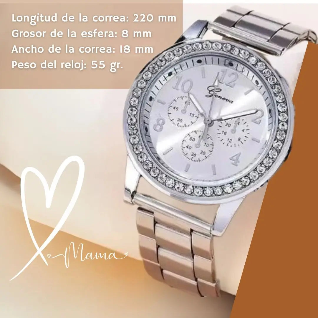 Reloj de dama+pulsera DE REGALO, ideal para el día de las madres