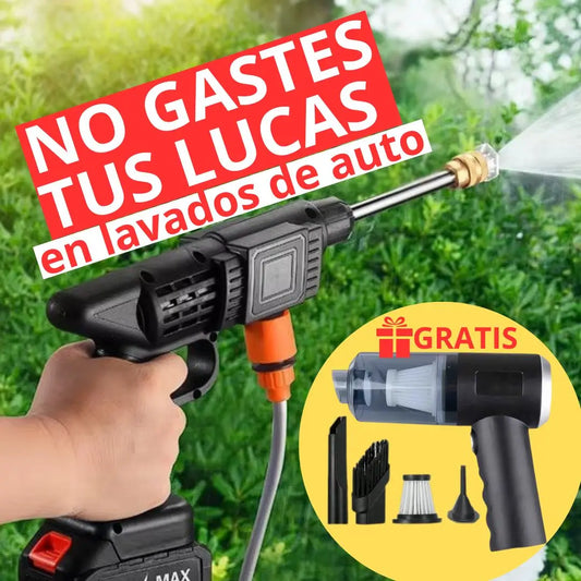 Kit limpieza de auto Hidrolavadora y Mini aspiradora