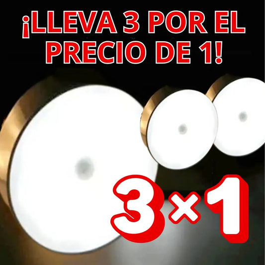 3X1 Focos con sensor de movimiento. ¡Ahorra energía!