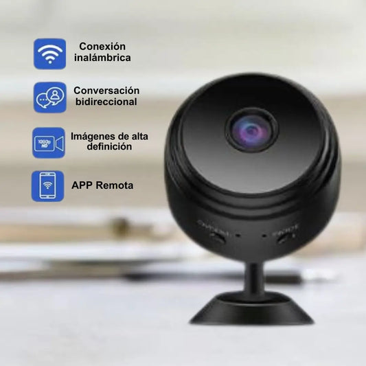 Mini Cámara de Seguridad WiFi con Visión Nocturna