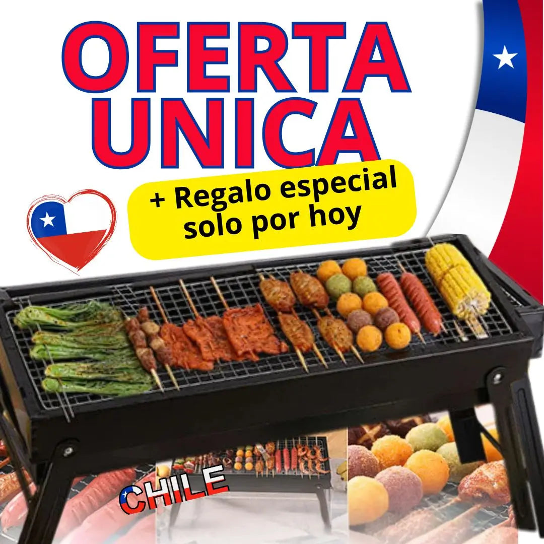 Parrilla de acero portatil+ regalo
