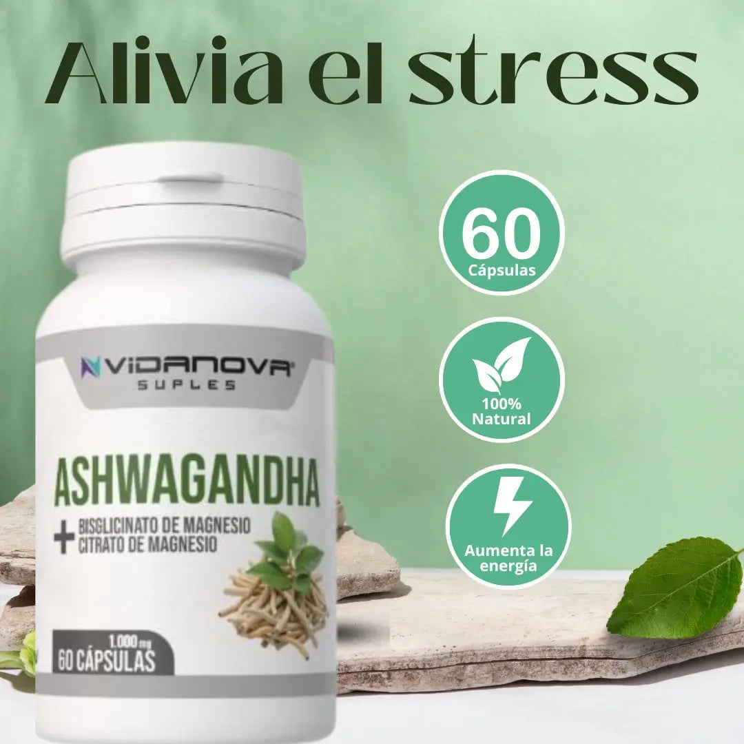 Ashwagandha Magnesio 1000mg 60 Caps
