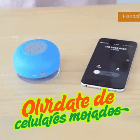 Parlante impermeable y portátil ideal para la ducha
